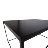 Open stalen onderstel van de Vita salontafel van House Nordic, minimalistisch rechthoekig design met matte zwarte afwerking