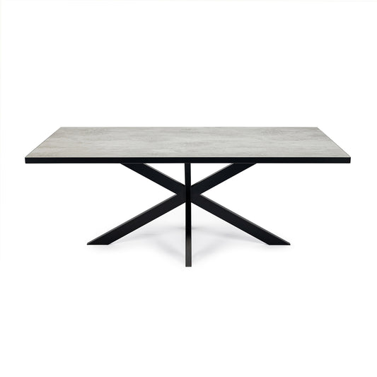 Eettafel 'Gijs' , kleur zwart / beton