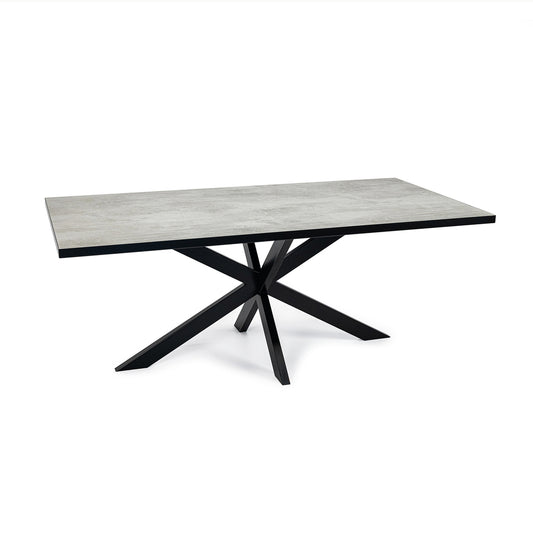 Eettafel 'Gijs' , kleur zwart / beton