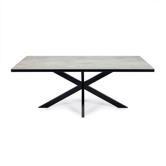 Eettafel 'Gijs' , kleur zwart / beton
