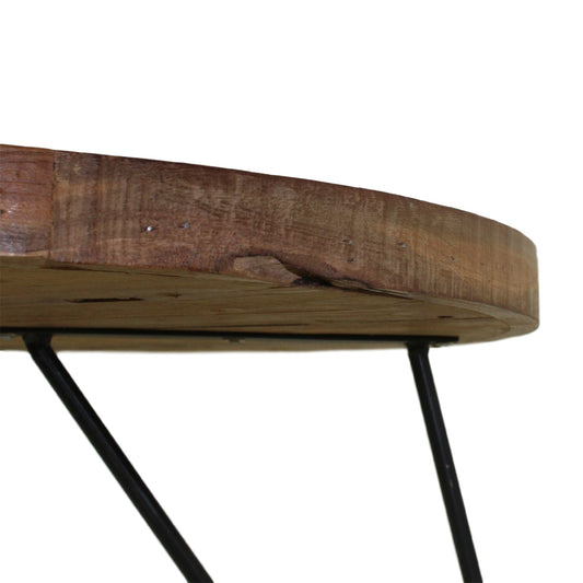 Salontafel met hairpin poten - ø60 cm - naturel wax