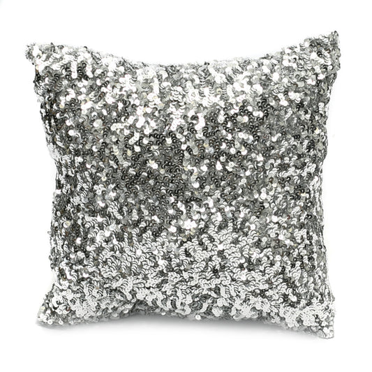 Glitter Kussenhoes Zilver 40x40