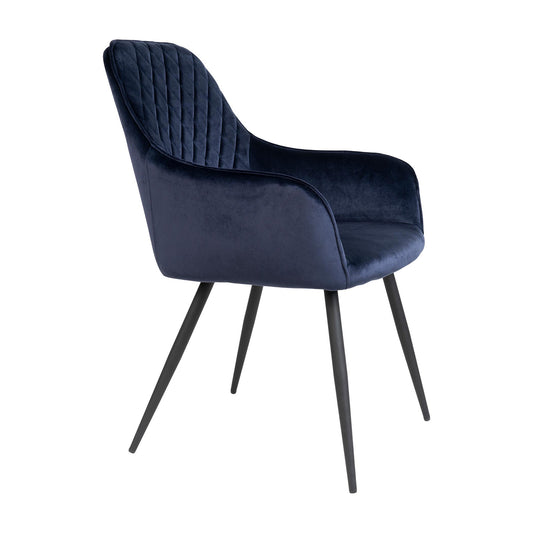 Harbo Eetkamerstoel Blauw Velvet Set van 2