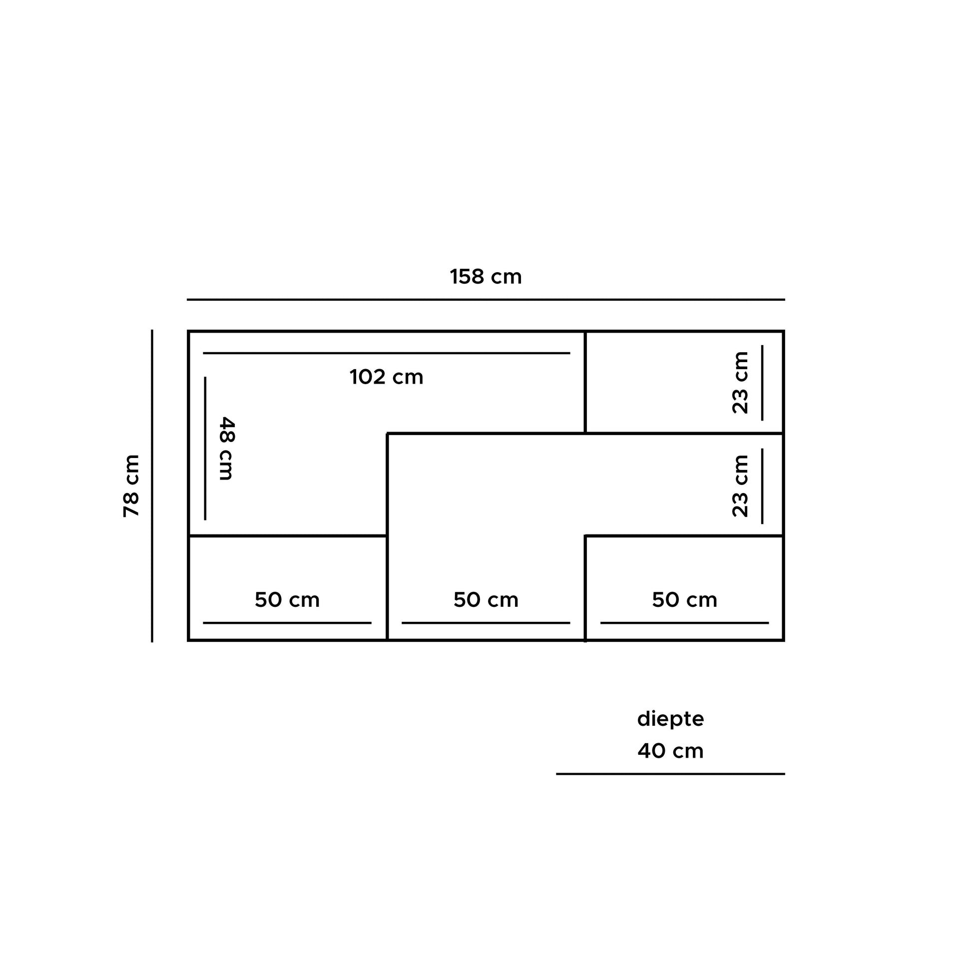 Huub Dressoir Hout 158 cm