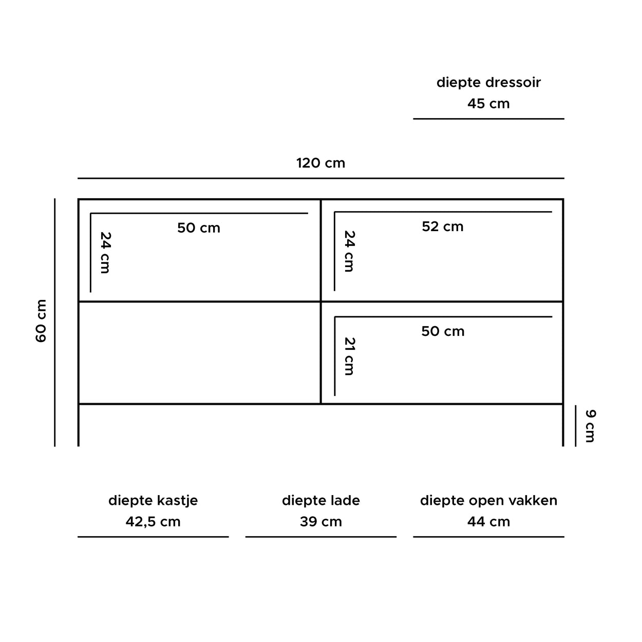 Isabella TV Meubel 120 cm Hout