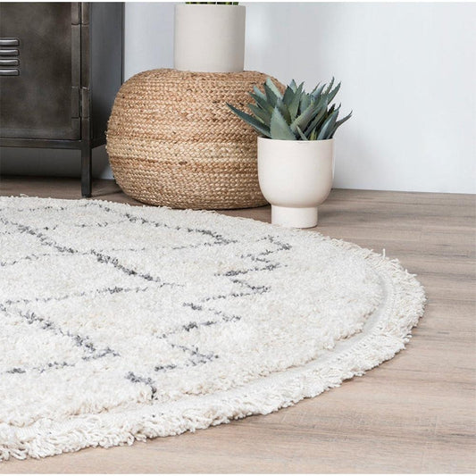 Marrakesh Tapijt Creme Rond ø120 cm