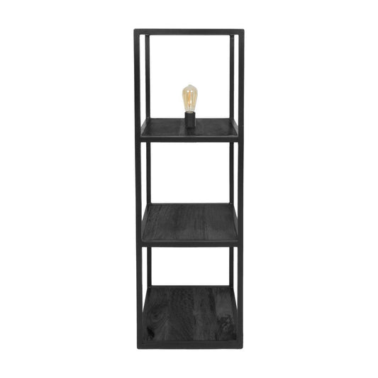 Vintage Vloerlamp Zwart Hout 120 cm