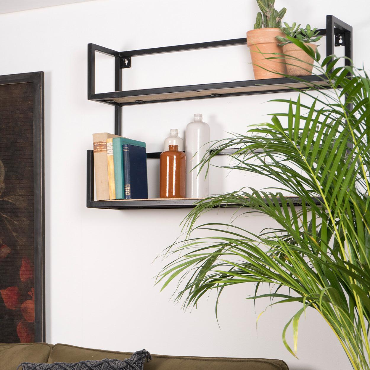 Vintage Wandplank Duo Hout
