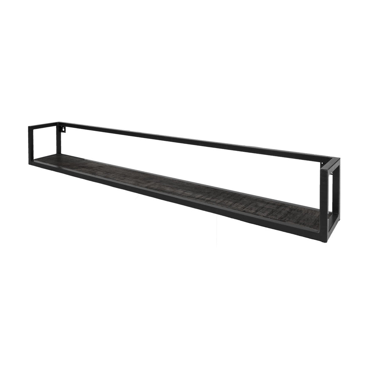 Vintage Wandplank Zwart Hout 140 cm