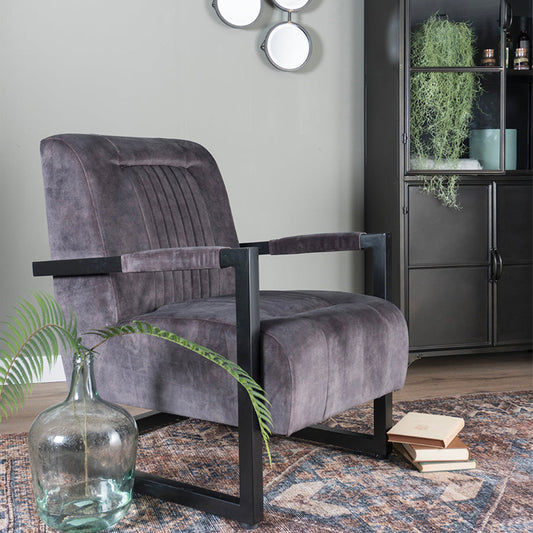 Boss Fauteuil Velvet Antraciet - House of Baboon - Home67