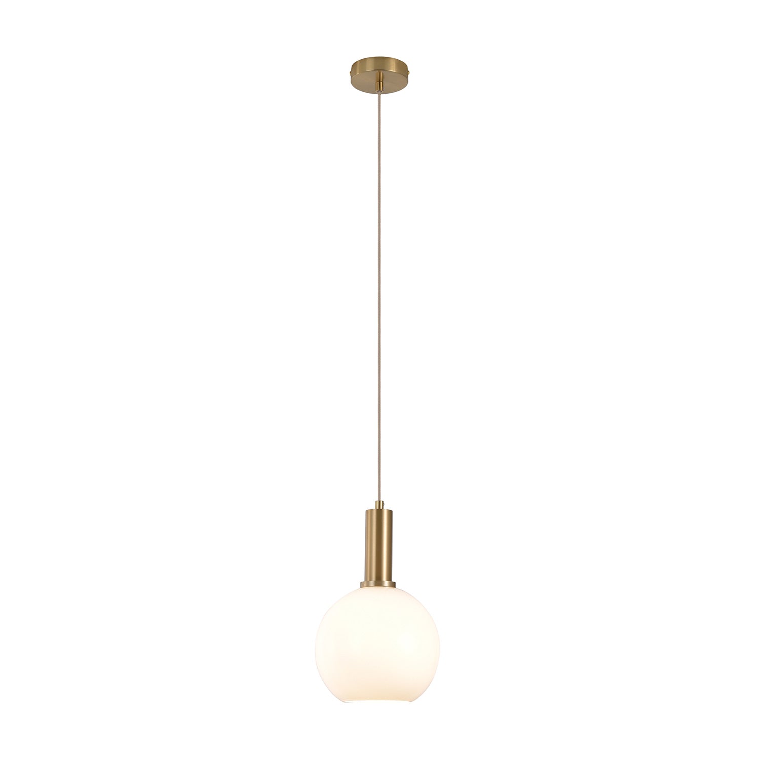 Chelsea Hanglamp Bol Wit Glas Goud Detail - House of Baboon - House Nordic
