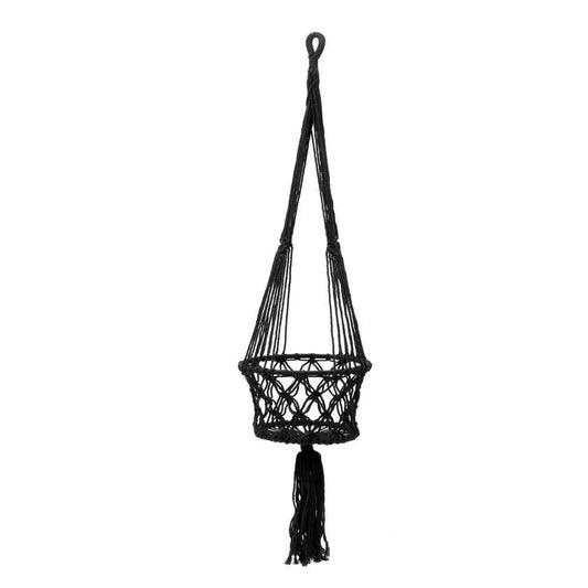 De Macrame Planthanger - Zwart - L - House of Baboon - Bazar Bizar