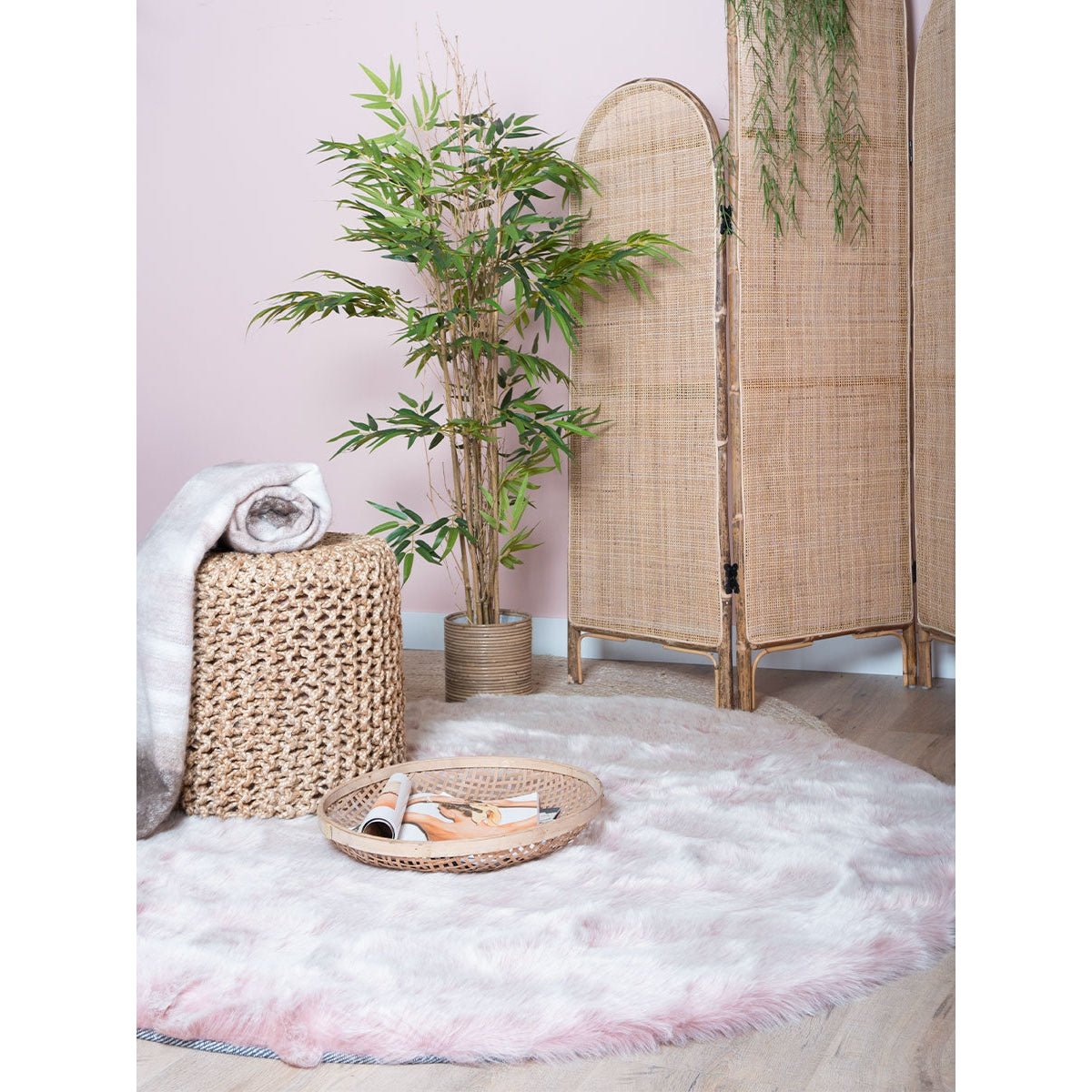 Donsie Tapijt Roze Rond ø160 cm - House of Baboon - Home67