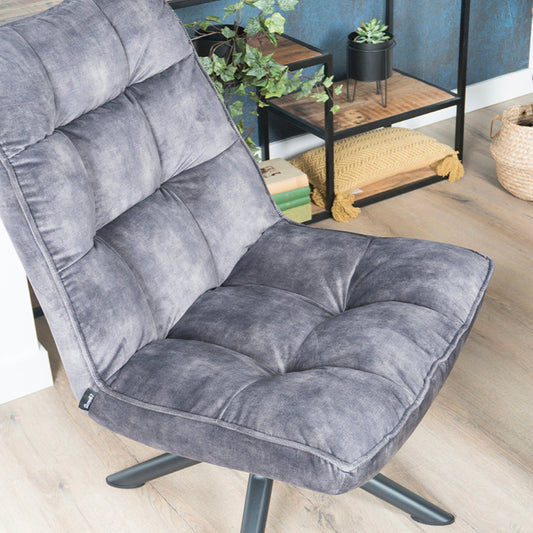 Dorus Fauteuil Adore Velvet - Dark Grijs - House of Baboon - Home67