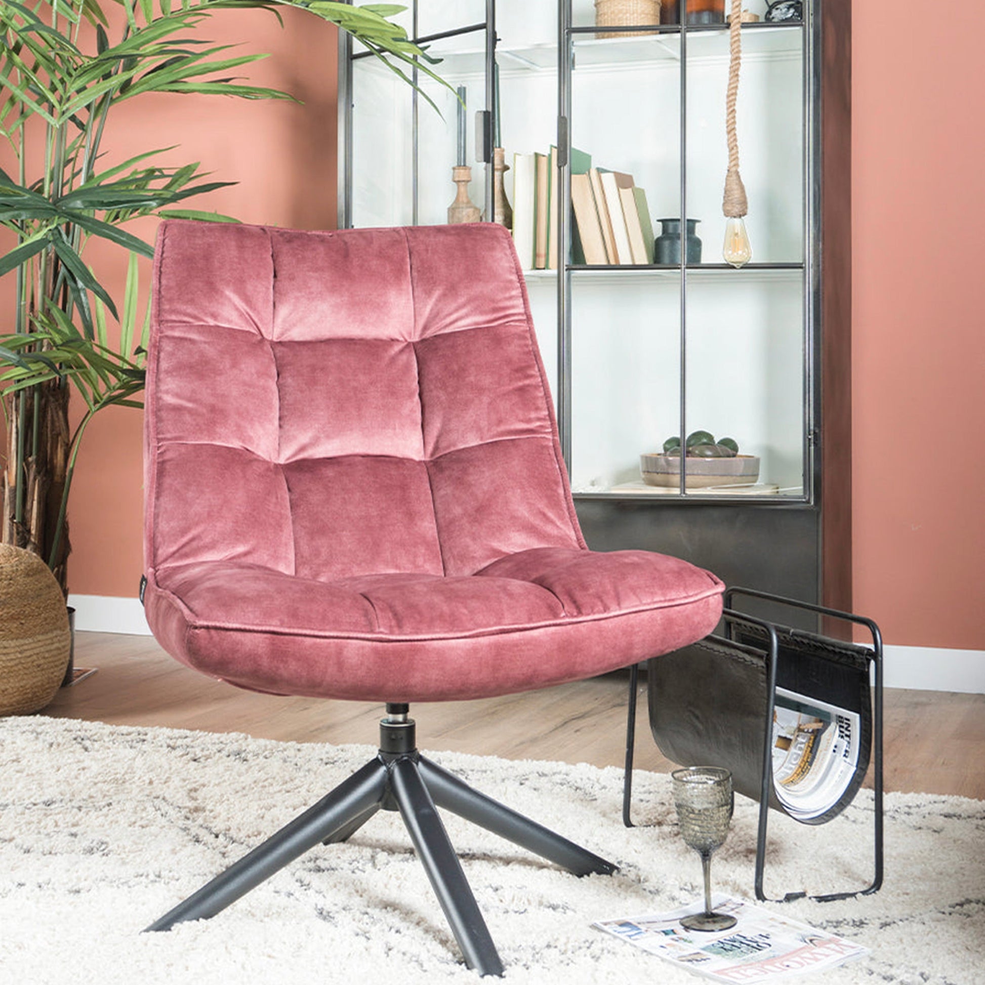 Dorus Fauteuil Adore Velvet - Oud Roze - House of Baboon - Home67