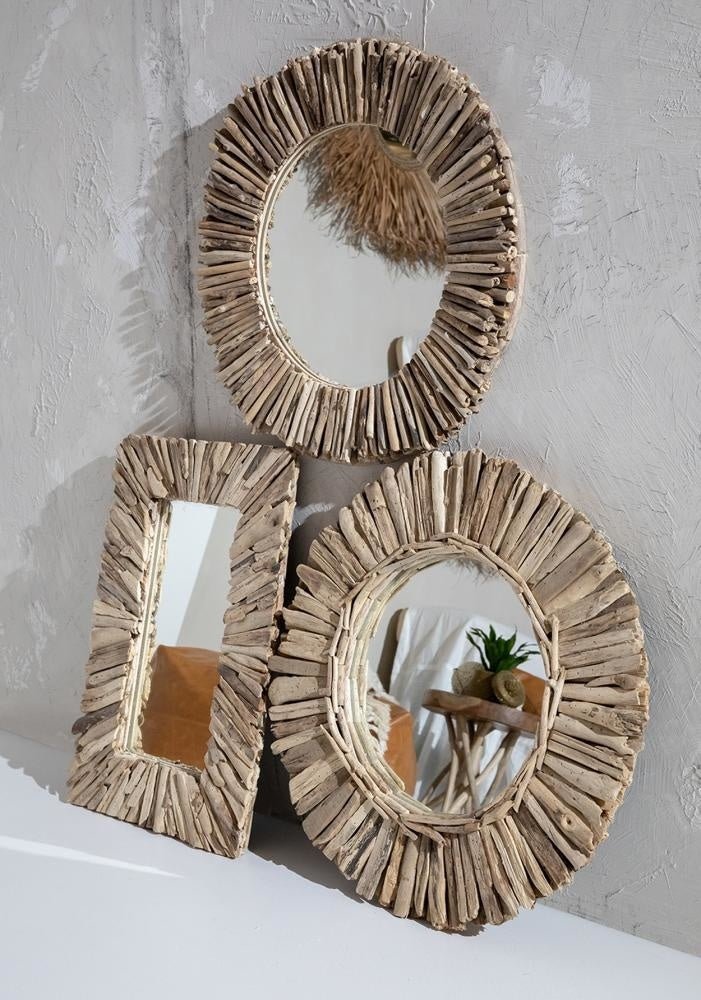 Driftwood Crown Spiegel Naturel 60 cm ø - House of Baboon - Bazar Bizar