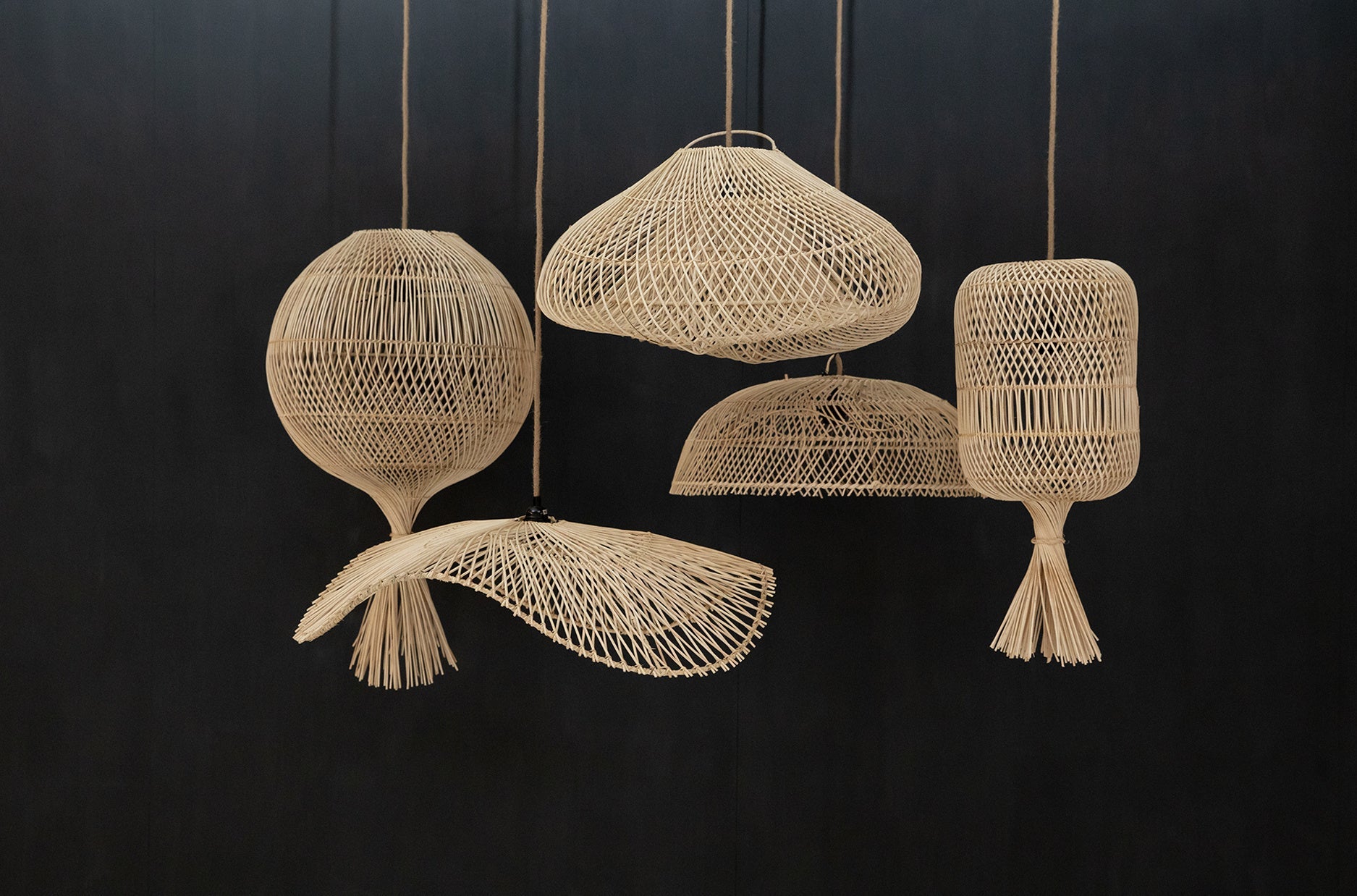 Dumpling Hang en Vloerlamp Naturel L - House of Baboon - Bazar Bizar