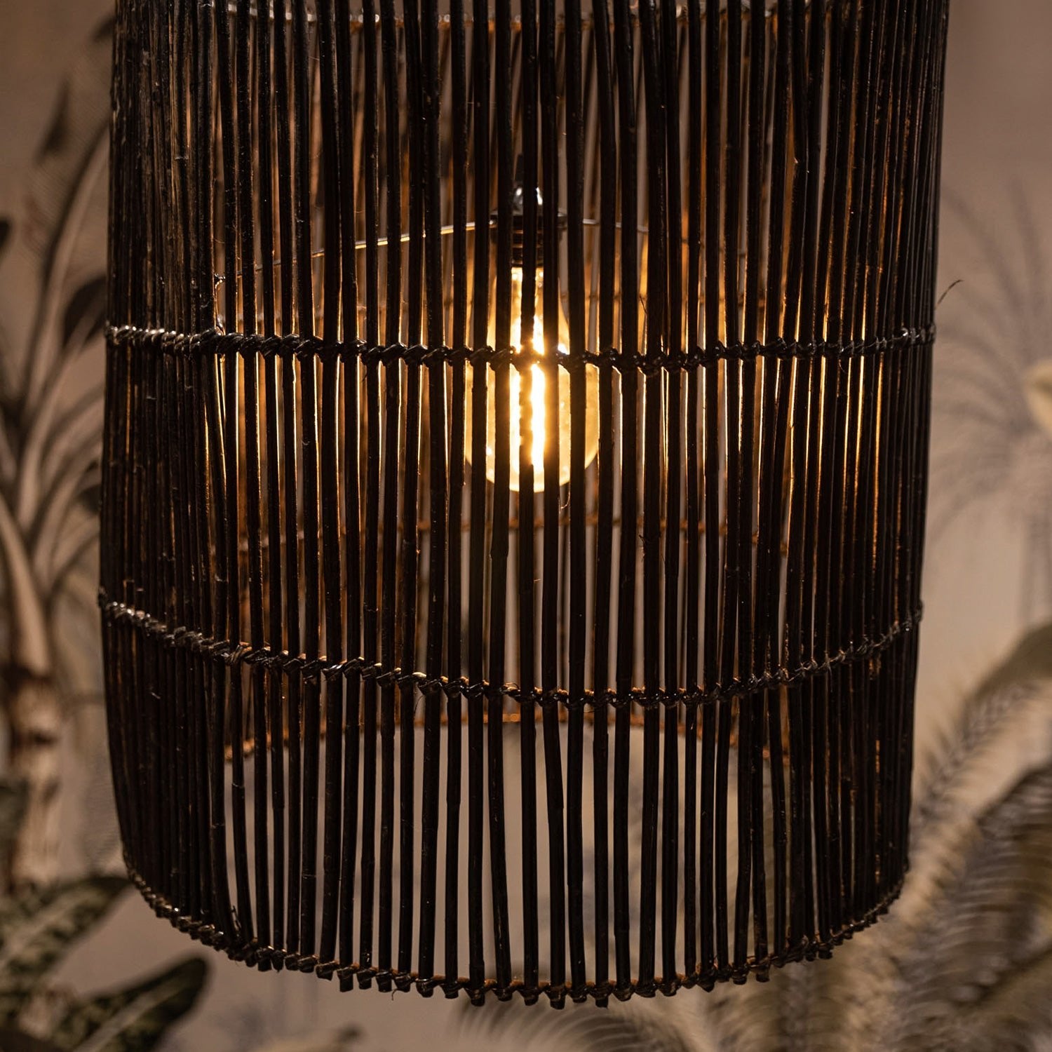 Elise Hanglamp Rotan Zwart ø50 - House of Baboon - HSM Collection