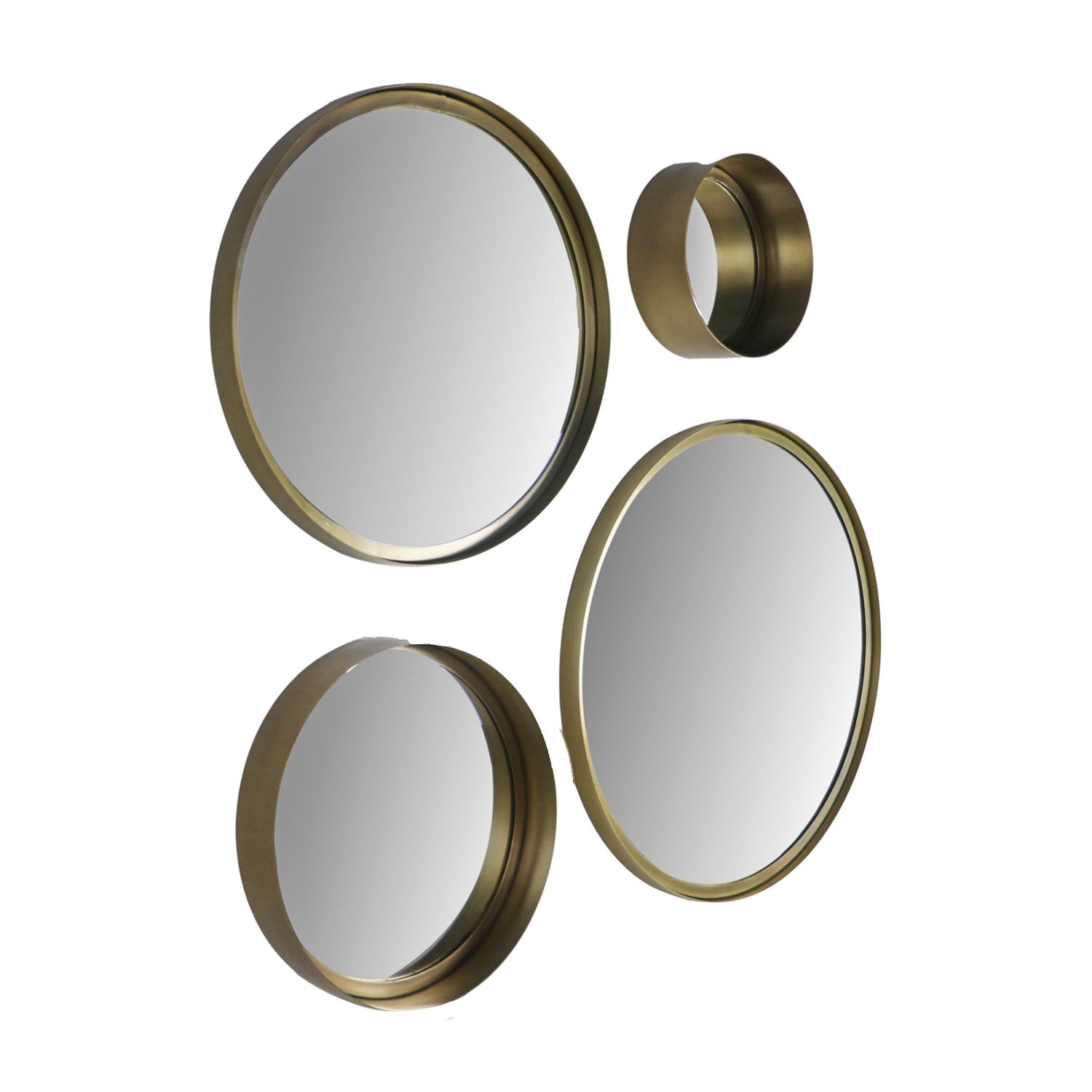 Fletcher Wandspiegel Rond ø50 Antiek Goud - House of Baboon - HSM Collection