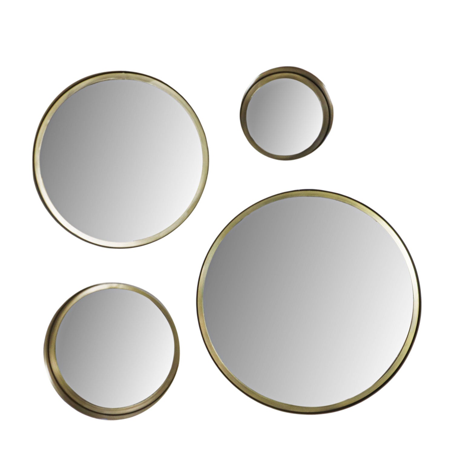 Fletcher Wandspiegel Rond ø50 Antiek Goud - House of Baboon - HSM Collection